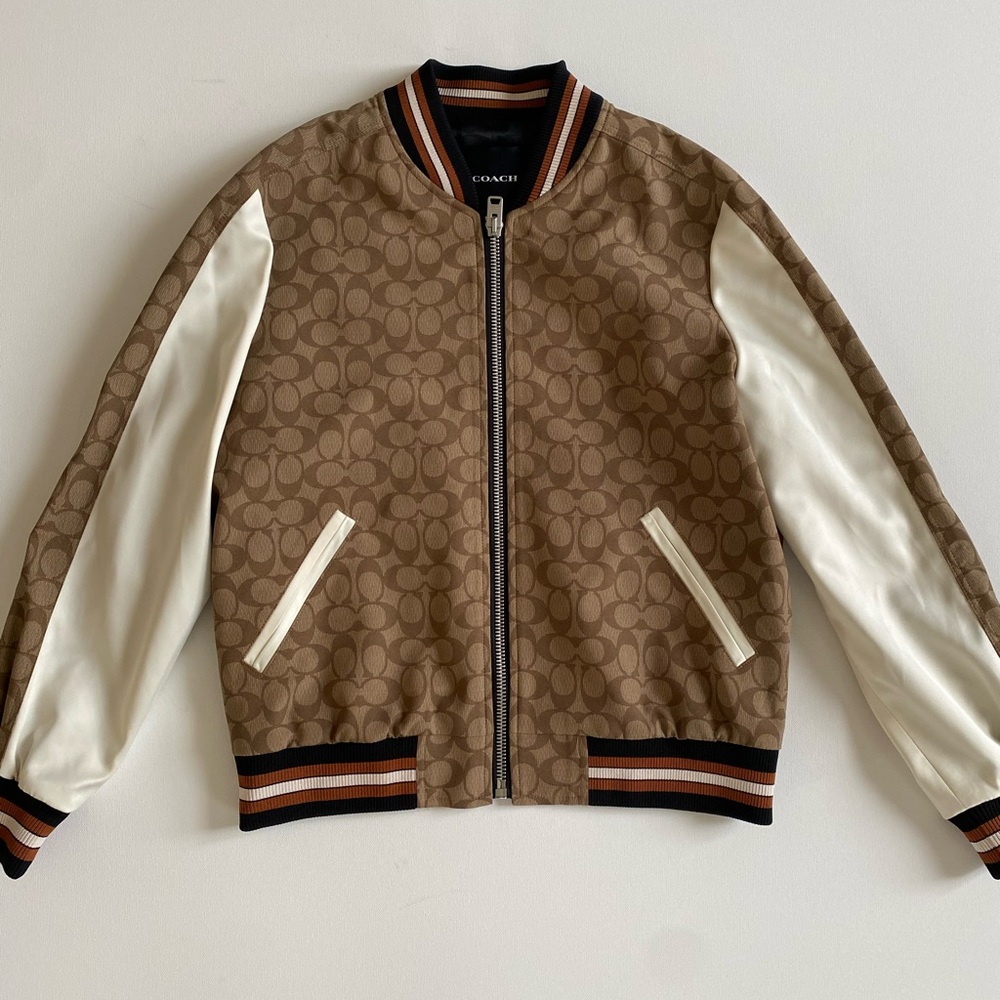 Coach Womens Brown and White Jacket